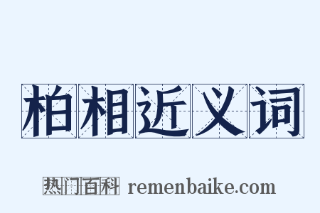 柏相近义词是什么意思的图片